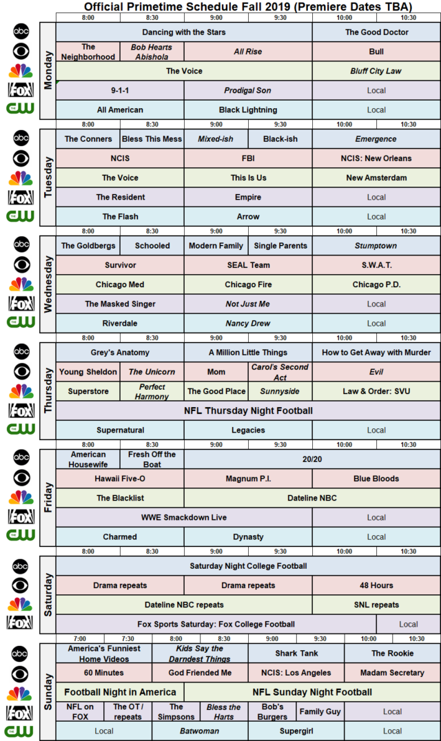 New tv shows starting in 2024 september 2019